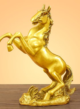 铜马到成功摆件黄铜十二生肖马吉祥物中式家居高档工艺品装饰送礼