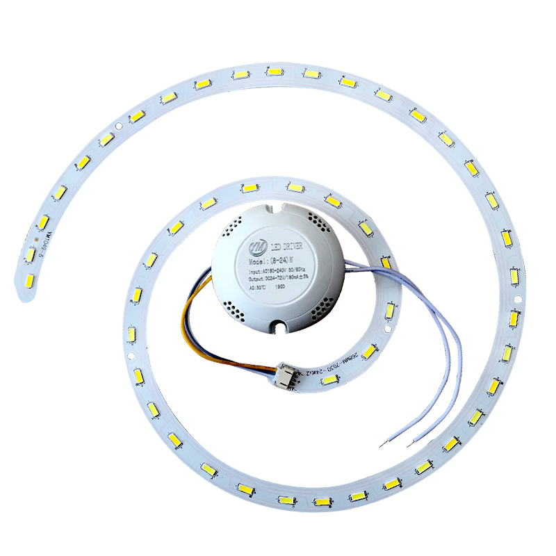 led灯板双色蚊香形三色变光24w36w72瓦螺旋灯圆环形灯珠灯芯贴片 - 图3