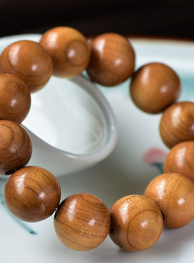 桃木手串手链男女款原木佛珠木质手持念珠木制随身配档位珠饰品