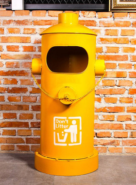 复古铁艺大油桶垃圾桶收纳桶家居客厅餐厅服装店酒吧网咖摆件装饰