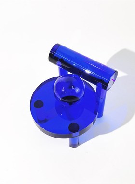 创意现代简约蓝色水晶桌椅摆件样板房售楼处书房客厅桌面软装饰品