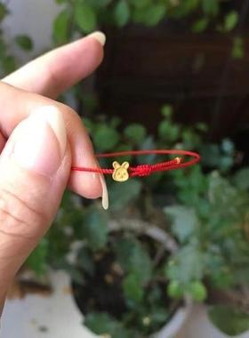 极细小红绳超细手工编织玛瑙手链情侣本命年转运不掉色in手绳脚绳