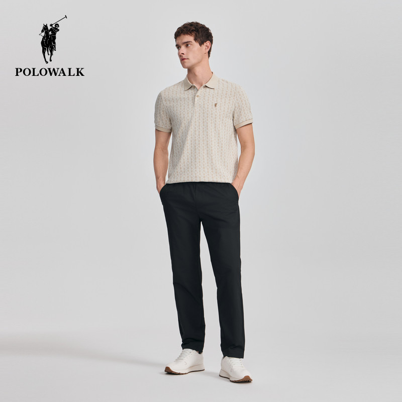 POLOWALK男式休闲裤2025秋夏裤新品松紧腰显瘦直筒裤轻薄男款下装,淘宝优惠券,粉丝福利购,淘宝优惠卷