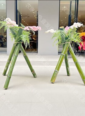竹子三脚架支架子订婚庆