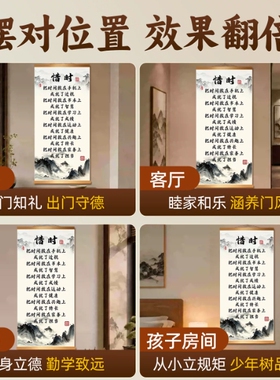 【惜时】挂画自律励志男孩女孩珍惜时间学生书房间装饰挂画卧室