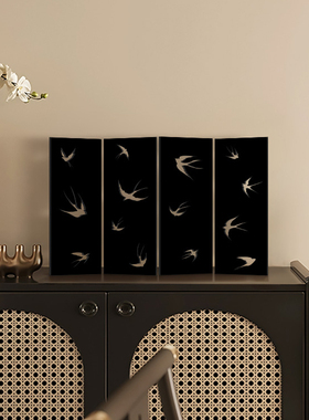 法式中古风客厅桌面屏风摆件家居饰品创意高级感小众电视柜摆台画