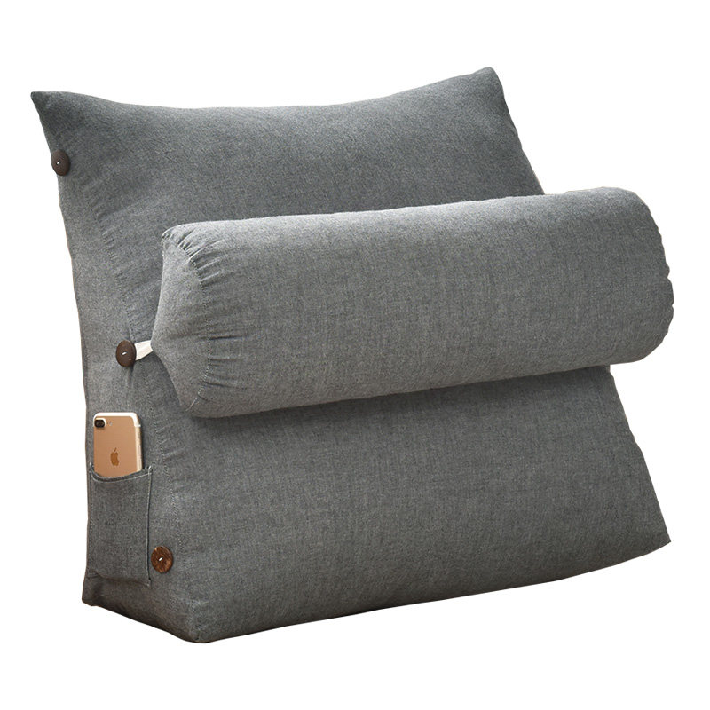 日式水洗棉床头板靠垫软包护腰B床上靠枕三角沙发大靠背垫可拆洗,淘宝优惠券,粉丝福利购,淘宝优惠卷