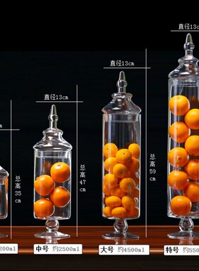 婚庆糖罐装饰g罐欧式白料玻璃摆件糖果罐玻璃缸储物罐甜品台摆件