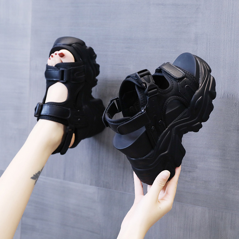 楔型凉鞋女202k3新款夏季高跟百搭仙女风时尚外穿厚底休闲沙滩鞋,淘宝优惠券,粉丝福利购,淘宝优惠卷