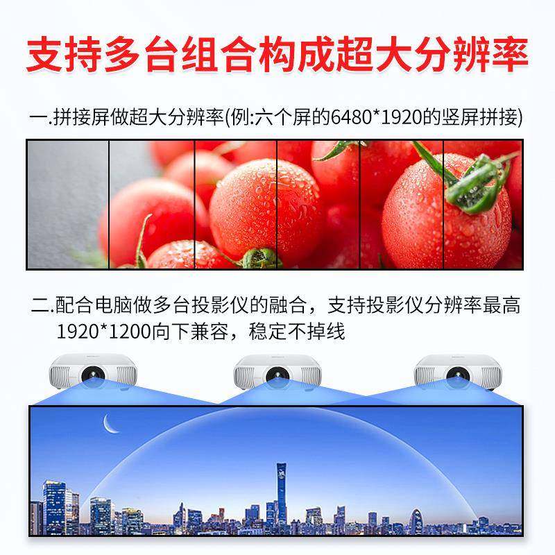 LED-8K multi-screen treasure professional high-definition video splicing processor Point-to-point nine-screen treasure small chassis design Crystalbelt multi-screen expansion processing solution
