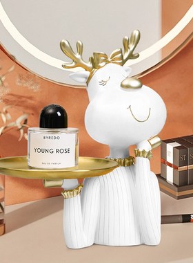 梳妆台收纳家居装饰摆件房间放首饰D托盘置物架化妆桌面轻奢高级