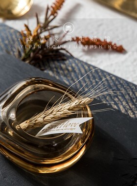 逸品家居样板间餐厅餐盘黑白色系餐具套装大理石托盘北欧软装组合