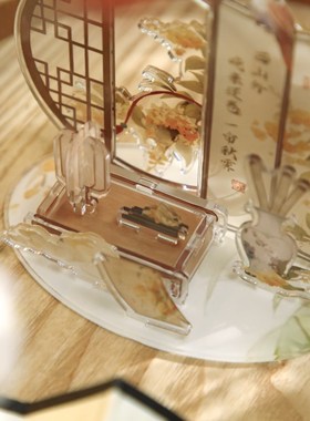 古风DIY亚克力立牌摆件国风高颜值花束生日伴手祝福桌面装饰礼物