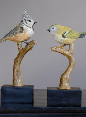 美式欧式田园创意小鸟摆件客厅家居饰品电视柜酒柜软装饰品小摆设