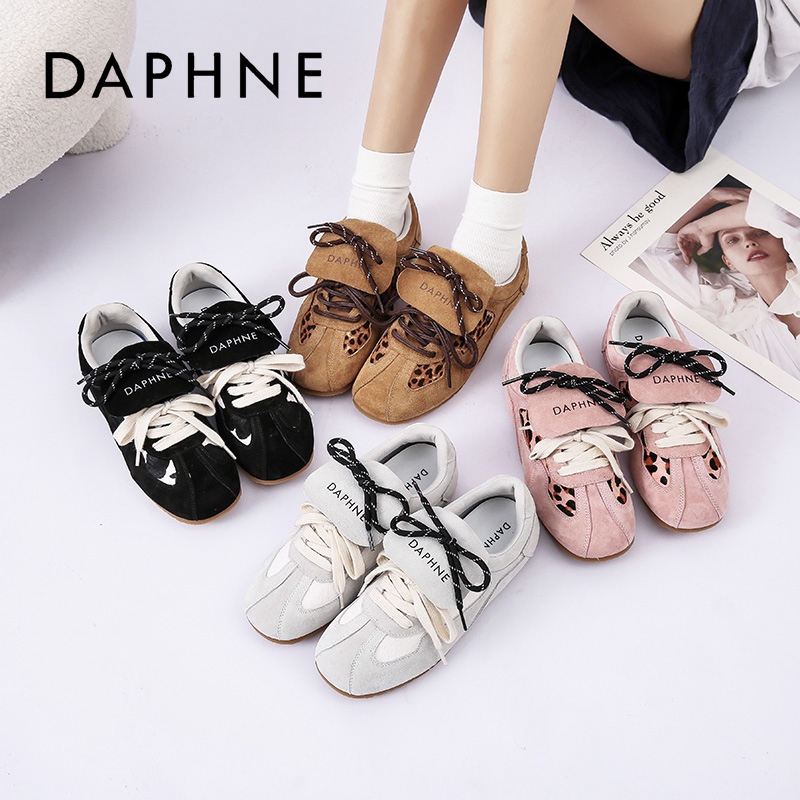 Daphne/达芙妮2025爆款德训鞋冬琥珀流光时尚百搭ins复古出游女鞋 - 图3