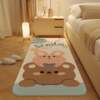 Cartoon animal imitation cashmere carpet cloakroom non-slip wear-resistant blanket can sit and lie on bedside blanket bedroom bedside blanket