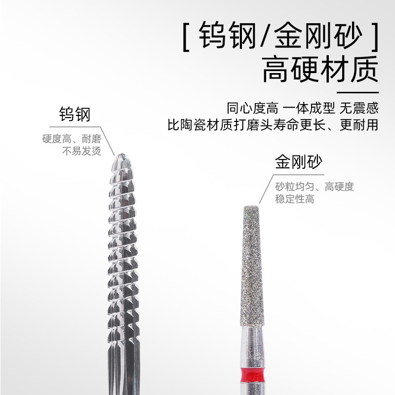 OU.nail美甲打磨头钨钢前置处理去死皮掏口袋刻磨甲面打磨头套装,淘宝优惠券,粉丝福利购,淘宝优惠卷