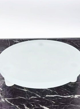 现代简约白色磨砂水晶果盘三脚托盘果盘装饰摆件软W装样板间花器