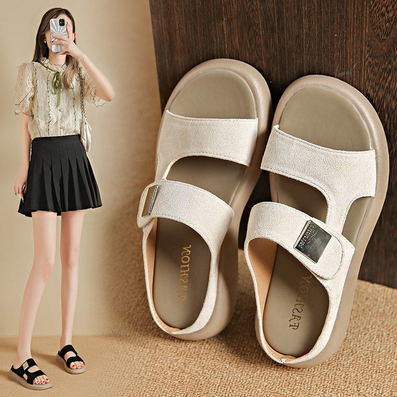 踩屎感休闲凉拖鞋女士夏季外穿孕妇凉鞋大码4L1一43宽胖脚一字拖4,淘宝优惠券,粉丝福利购,淘宝优惠卷