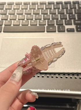 少女心兔耳朵蝴蝶结闪钻碎发抓夹