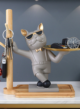 沛纳丽放钥匙的摆件门口进门鞋柜置物架收纳入户玄关轻奢家居装饰