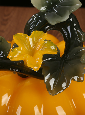 财富丰收南瓜摆件新中式客厅玄关酒柜电视柜装饰品乔迁新居礼物