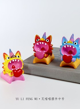 鱼里风物瓦猫小摆件八方来财云南非遗大理古城旅游文创桌面摆设