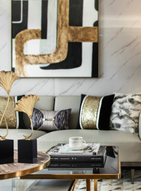 创意纯铜银杏叶水晶底座客厅玄关书房电视柜摆件简约家居装饰摆设