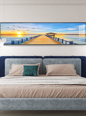 卧室房间装饰画浪漫海景风景情侣床头挂画现代简约酒店宾馆墙壁画