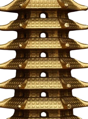 全铜文昌塔13层九层书房书桌摆件电视柜铜塔工艺品办公室送礼中式