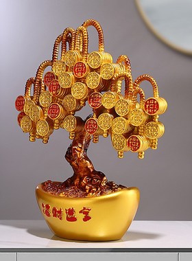 招财大象酒柜电视柜中式轻奢创意客厅玄关摆件一对家居乔迁装饰品