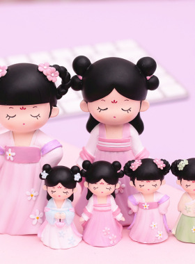 汉服女孩摆件创意可爱 少女心装饰玩偶摆件古装 女生日礼物小摆饰