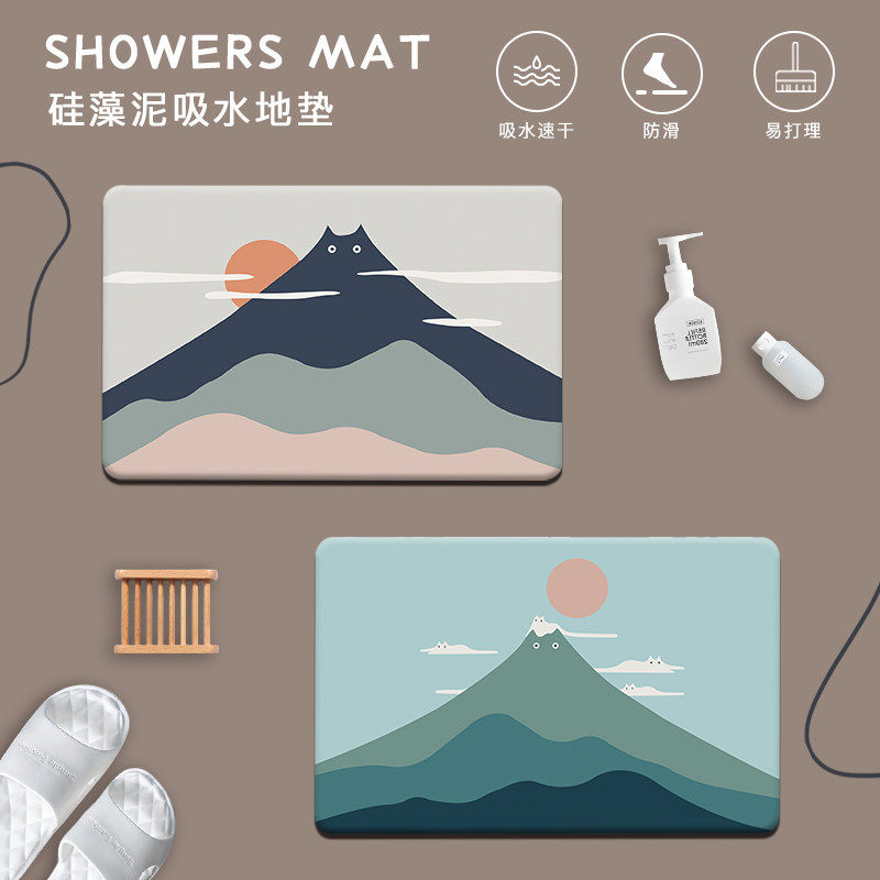 简约浴室硅藻泥吸水软垫防滑卫生间厕所脚垫厨房地垫防油可擦免洗,淘宝优惠券,粉丝福利购,淘宝优惠卷