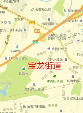 深圳市龙岗区地图行政区划2022路线定制区县街道区域划分贴图