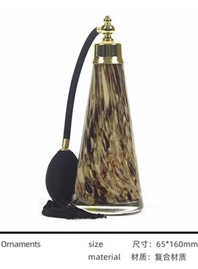 现代中古侘寂风样板房衣帽间梳妆台洞石烛台托盘香薰组合装饰摆件