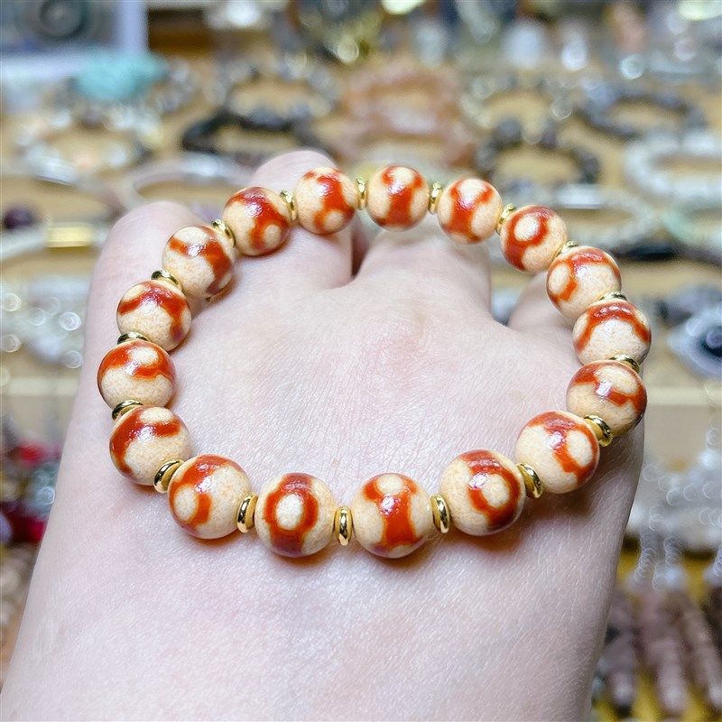 红肉多宝天珠手链项链手串锁骨绳两件套,淘宝优惠券,粉丝福利购,淘宝优惠卷