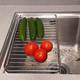 Household bowl and rag rack to store fruits and vegetables, simple retractable filtering, stainless steel kitchen sink storage rack drain disc