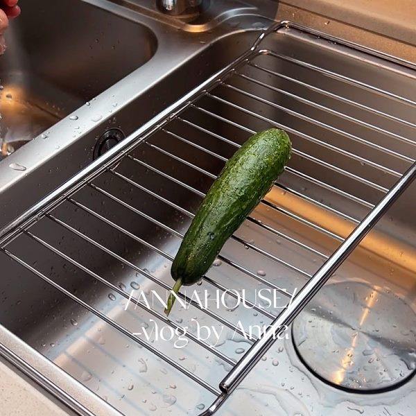 Household bowl and rag rack to store fruits and vegetables, simple retractable filtering, stainless steel kitchen sink storage rack drain disc