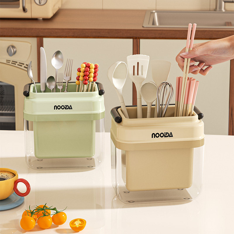 沥水筷子筒厨房台面筷子勺子收纳盒家用放刀叉餐具置物架筷笼篓桶,淘宝优惠券,粉丝福利购,淘宝优惠卷