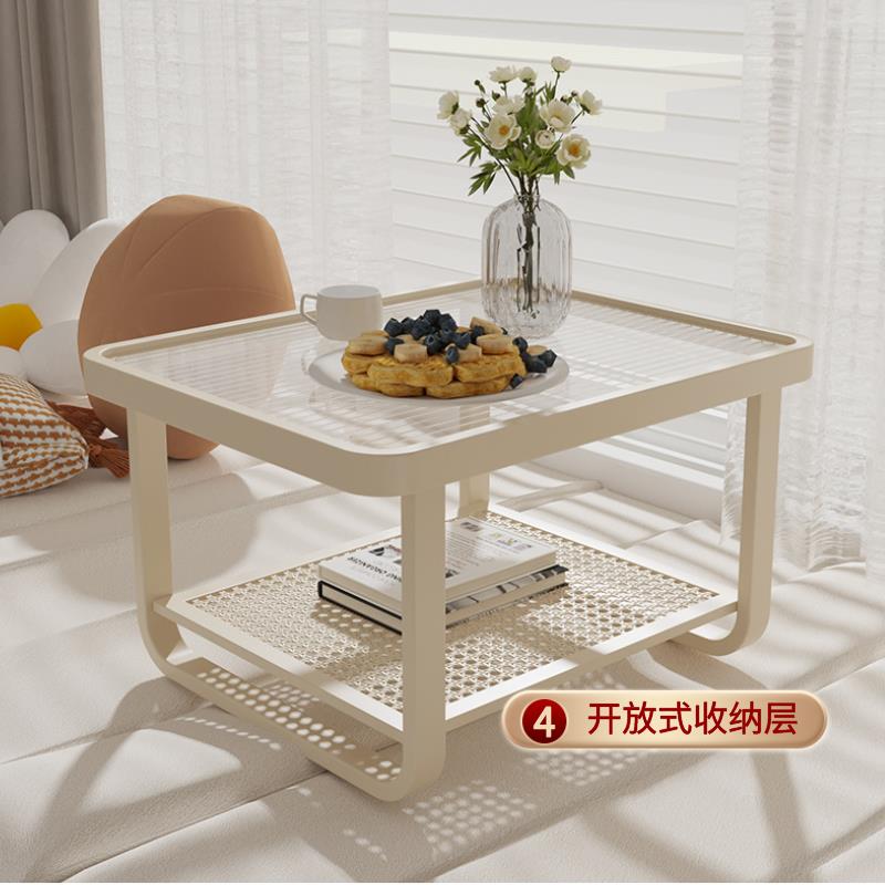 免安装飘窗小桌子创意阳台茶桌小茶几奶油风日式榻榻米矮桌炕几桌 - 图2