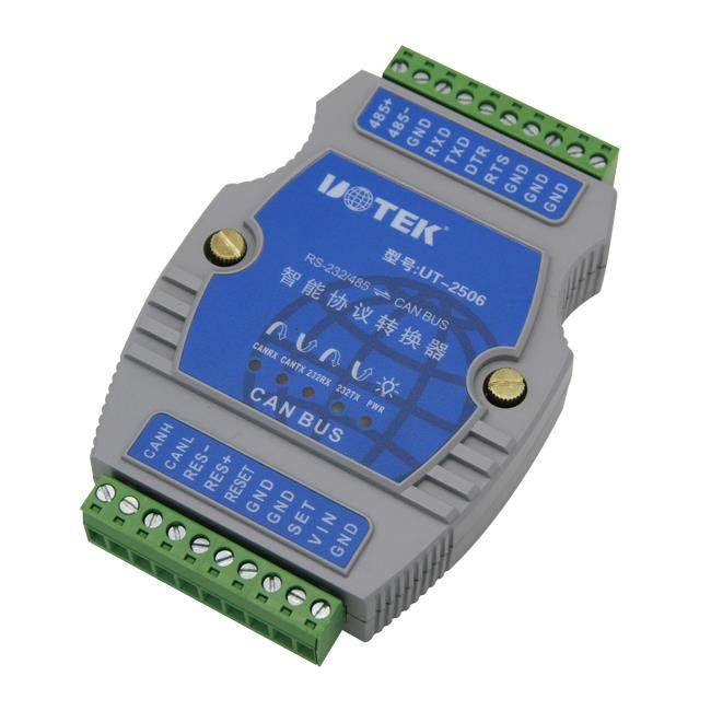 禹泰Ut-2506A Rs-232/485到Can总线的光电隔离智能协议转换器 - 图2