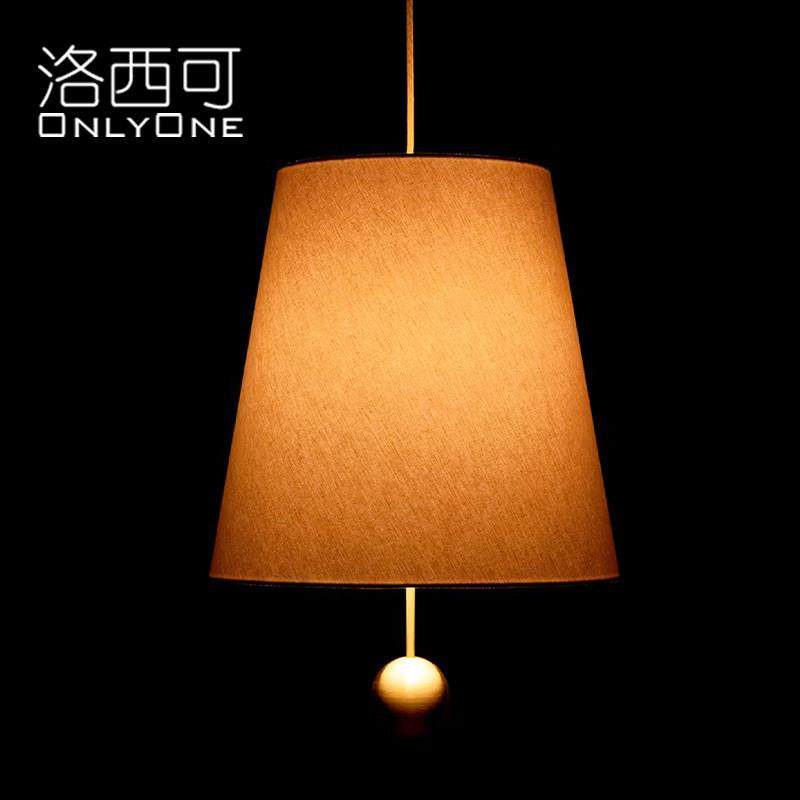 洛西可 法式复古亚麻布艺吊灯 中古简约餐厅客厅卧室岛台灯具,淘宝优惠券,粉丝福利购,淘宝优惠卷