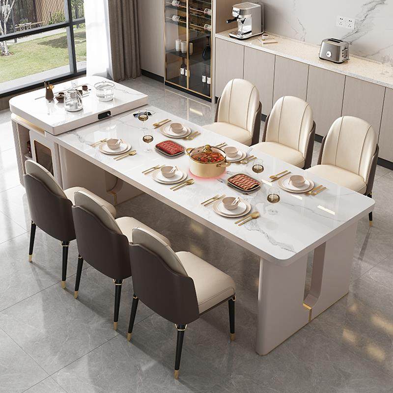 岛台餐桌轻奢高级感2025年新款倒台一体饭桌可伸缩带电磁炉吧台桌,淘宝优惠券,粉丝福利购,淘宝优惠卷