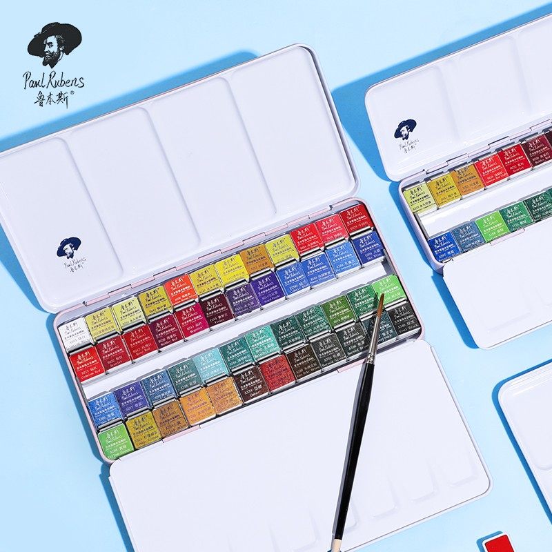 鲁本斯固体水彩颜料装新款珠光色粼光官配色美术学生,淘宝优惠券,粉丝福利购,淘宝优惠卷