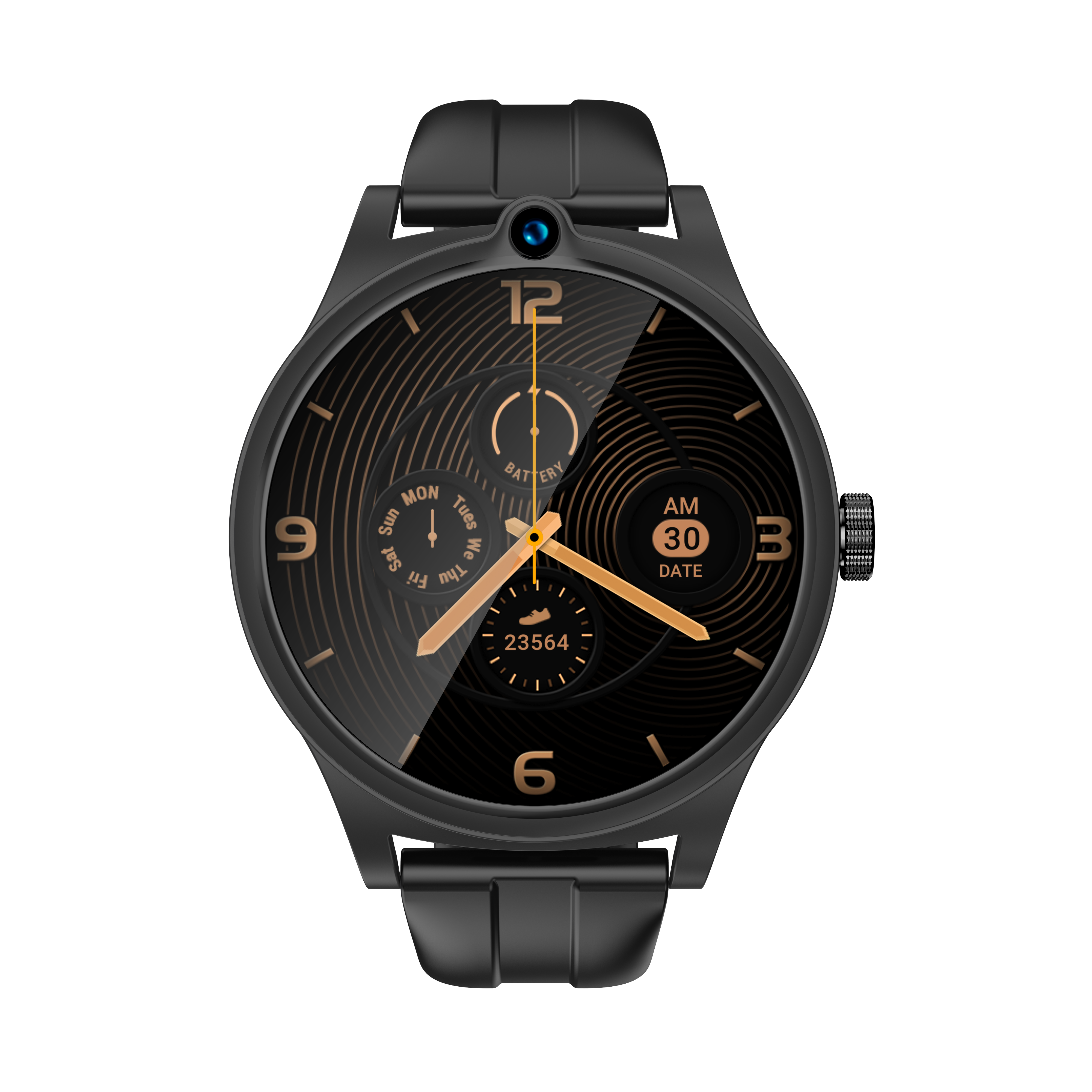 老人圆屏智能电话手表跌倒自动报警一键SOS语音视频通话GPS定位防丢电子围栏扫码支付运动心率血压睡眠检测,淘宝优惠券,粉丝福利购,淘宝优惠卷