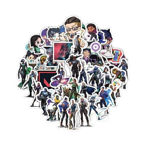 120贴射击游戏Valorant无畏契约涂鸦贴纸行李箱滑板防水PVC贴画 - 图3