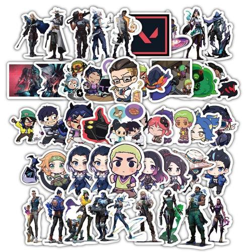 120贴射击游戏Valorant无畏契约涂鸦贴纸行李箱滑板防水PVC贴画 - 图2