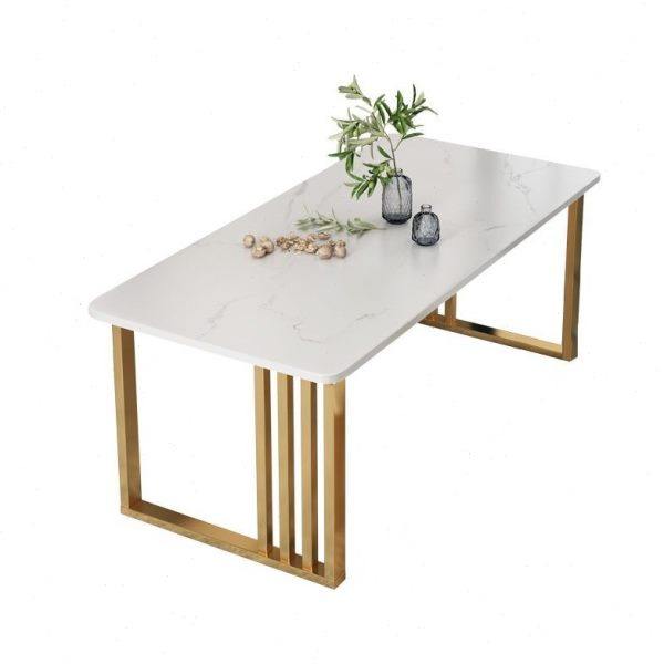 北欧轻奢岩板餐桌现代小户型吃饭桌子简约会客厅商用长方形洽谈桌,淘宝优惠券,粉丝福利购,淘宝优惠卷