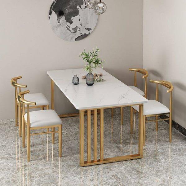 北欧轻奢岩板餐桌现代小户型吃饭桌子简约会客厅商用长方形洽谈桌,淘宝优惠券,粉丝福利购,淘宝优惠卷