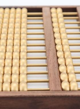 黄铜活动算盘实心办公室装饰品公司开业礼物摆件中式创意书房摆件